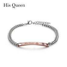 Load image into Gallery viewer, 1PC/1Pair Trendy Lovely Couple Bracelets Men&amp;Women Her King His Queen Romantic Crystal Crown Fashion Accessories Hand Jewelry