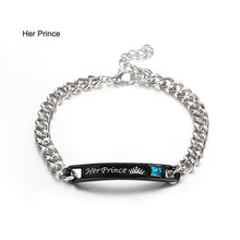 Load image into Gallery viewer, 1PC/1Pair Trendy Lovely Couple Bracelets Men&amp;Women Her King His Queen Romantic Crystal Crown Fashion Accessories Hand Jewelry