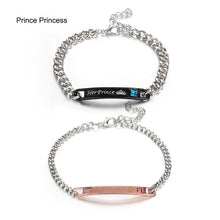 Load image into Gallery viewer, 1PC/1Pair Trendy Lovely Couple Bracelets Men&amp;Women Her King His Queen Romantic Crystal Crown Fashion Accessories Hand Jewelry
